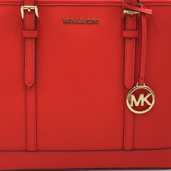 Michael Kors Jet Set Travel Small Leather Top Zip Shoulder Tote Handbag - Picture 7 of 16